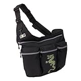 Diaper Dude Black Diaper Bag with Dragon