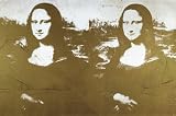 Two Golden Mona Lisas Styles Art Poster Print by Andy Warhol, 51x33