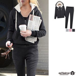 (イイネショップ) eeNeshop フリース スウェット セットアップ