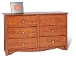 Condo 6-Drawer Dresser - Cherry