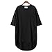SAYM Women Oversize Pocket Open Fork Hem Long T-shirt Tops