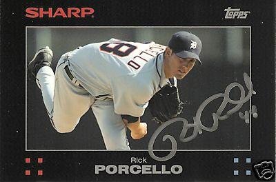 RICK PORCELLO signed TOPPS SHARP CARD DETROIT TIGERS - Signed MLB Baseball Cards