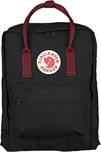 Fjallraven Kanken Daypack, Black/Ox Red