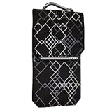 Mobo Black Cubes Cell Phone Case Bag with Carabiner Clip for your belt loop ....