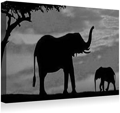 Kenyan eve- Canvas Prints Wall Art - Wood Board Background Stretched Canvas Wrap Ready to Hang for Home and Office Decoration - 24" x 16"