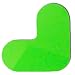 InSite Solutions IN-40-239I PVC Corner Marker Tape, 7-1/2" Length x 7-1/2" Height, Green