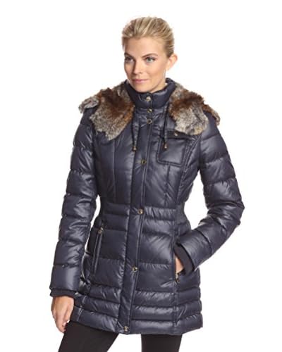 Laundry by Design Women’s Puffer Coat with Faux Fur