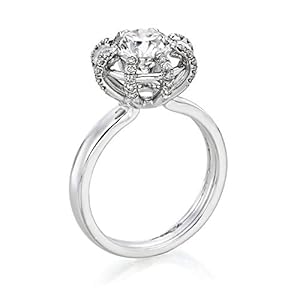 Diamond Engagement Ring 1 1/2 ct, K Color, VS1 Clarity, GIA Certified, Round Cut, in 18K Gold / White