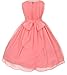 Little Girls Elegant Yoryu Wrinkled Chiffon Summer Flowers Girls Dresses