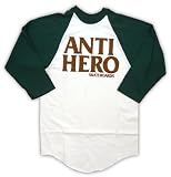 Anti-Hero Black Hero 3/4 Sleeve Raglan T-Shirt (White/Heather Green)