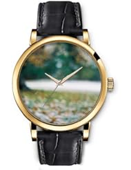 SPRAWL Aanalog Fashion Series Gold Ladies Watches of Genuine Black Leather Strap,Unique Wrist Watch for Women Girls Designed with Dry tree branches