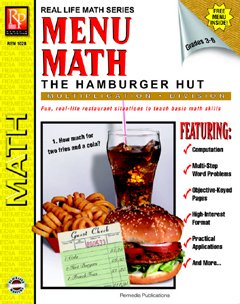 MENU MATH HAMBURGER HUT BOOK-2