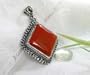 Completely Handmade - Designer Sterling Silver Abstract Jasper, Tourmaline Pendant