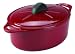 Daniel Boulud Kitchen Infiniti Cast Iron Cookware 3 quart Oval Roaster, Red