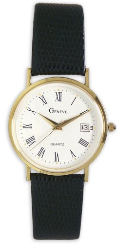 Geneve 14K Solid Gold Men's Strap Watch   OGW154 WR