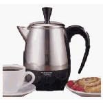 Farberware FCP412 12-Cup Electric Percolator, Stainless Steel with Black Accents by Farberware