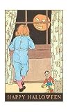 Happy Halloween, Jack O'Lantern at Window Holidays Art Poster Print, 11x17