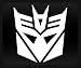 Transformers Decepticon White Sticker Decal