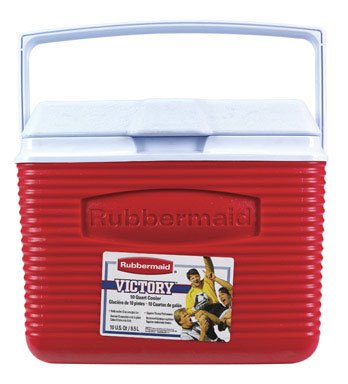 Rubbermaid Victory Personal Cooler, 10 Qt Red