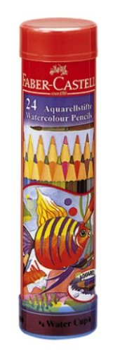 FABER-CASTELL 水彩色鉛筆 丸缶 24色セット TFC-115924