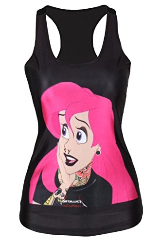 Pink Wind Womens 3D Digital Printed Camisole Sleeveless Vest Tank Tops
