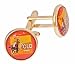 Gold plated polo player cufflinks with presentation box. Made in the U.S.A
