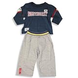 Mish Mish - Infant Baby Boys Long Sleeved Pant Set, Blue, Grey