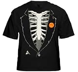 Tuxedo Tees - Skeleton Bones Tuxedo T-Shirt (Black) #B248