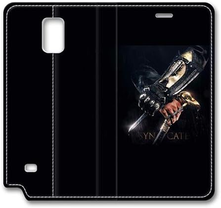 Samsung Galaxy Note 4 Leather Case - Lightweight Slim Fit Leather Case for Samsung Galaxy Note 4 Assassins Creed Syndicate Hidden Blade Customized Leather Case for Samsung Galaxy Note 4