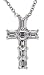 Platinum Emerald Cut Diamond Cross Pendant (2.21 cttw, E-F Color, VS1 Clarity), 16