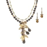 Smoky Topaz & Citrine Necklace & Earring Set by Elizabeth Showers