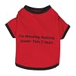 Zack Zoey Polyestercotton Nothing Under This Shirt Dog Tee Smallmedium Red by PetEdge Dealer Services*
