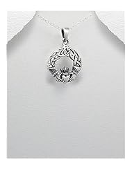 Claddagh Pendant Necklace In 92.5 Sterling Silver