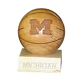 Gridworks Michigan Wolverines Engraved Wood Basketball