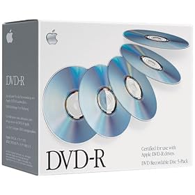 Apple DVD-R Media 4.7GB Recordable General Purpose Only (5-Pack)