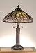 Meyda Tiffany 77763 Table Lamp, Verdi Washed Mahogany Bronze Finish with Burgundy