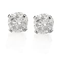 14k White Gold, Round, Diamond Stud Earrings (1/3 cttw, K-L Color, I3 Clarity)