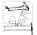 10" CHROME WINE GLASS STEMWARE RACK UNDER CABINET