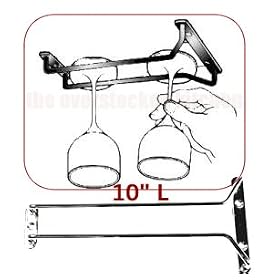 10 CHROME WINE GLASS STEMWARE RACK UNDER CABINET by Update International