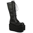 Demonia ZACK-300, 4 1/4 Inch Heel Men's Platform Knee Boot