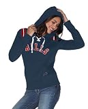 NFL Women's Buffalo Bills Lace Up Hoody (Navy, Medium)