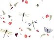 Dragonfly Garden - Fresh, Original Design on a Pure Cotton Kitchen Towel