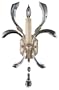 Fine Art Lamps Beveled Arcs 705250 Small Crystal 1-LT 60w (25"H x 14"W) Sconce Lighting in Silver