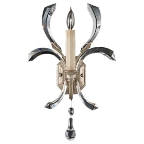 Fine Art Lamps 705250 1LT Wall Sconce Silver Beveled Arcs Transitional Indoor Lighting by Fine Art Lamps