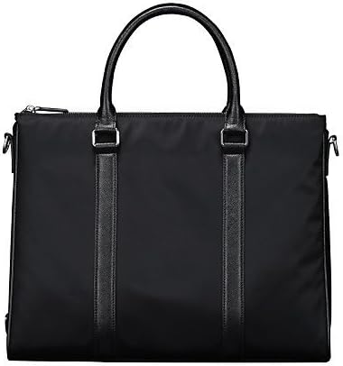 X.BNJ 1229 Men Briefcase High-end Soft Genuine Leather with Oxford Cloth Men Business Handbag Vintage Shoulder Bags