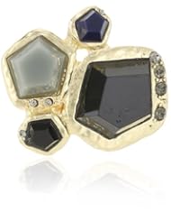 RAIN Chunky Grey and Black Adjustable Ring