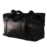 Baccini sac de voyage fourre-tout - Vincera - cuir noir
