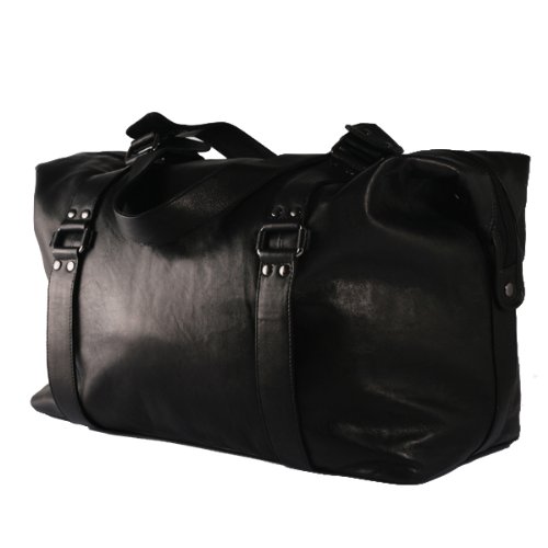 Sac de voyage fourre-tout VINCERA Noir, signé BACCINI - Weekender en cuir