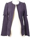 Lauren Kiyomi Doll Sleeve French Terry Zip Maternity Jacket, M, Avalon