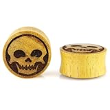 Evolatree - Skellington - Wood - Gauge Earrings - Plugs (See Size Options)